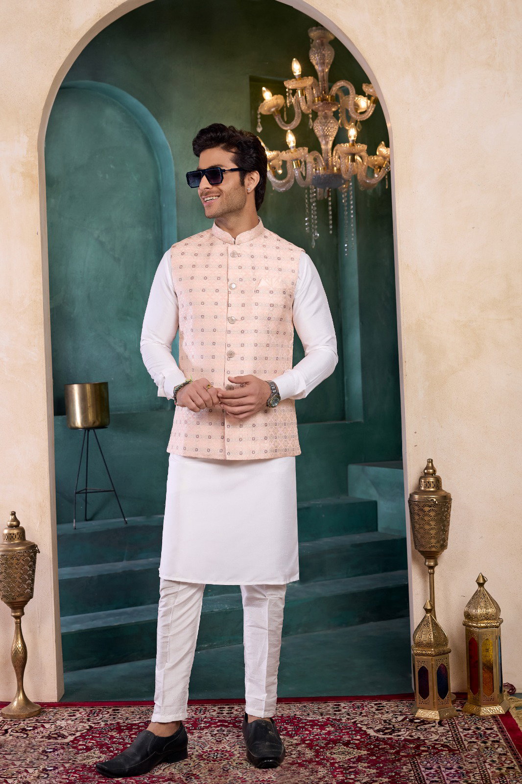  Sumi 4390 to 4396 Designer Art Banarasi Silk 3 Pcs  Kurta Jacket Set Collection