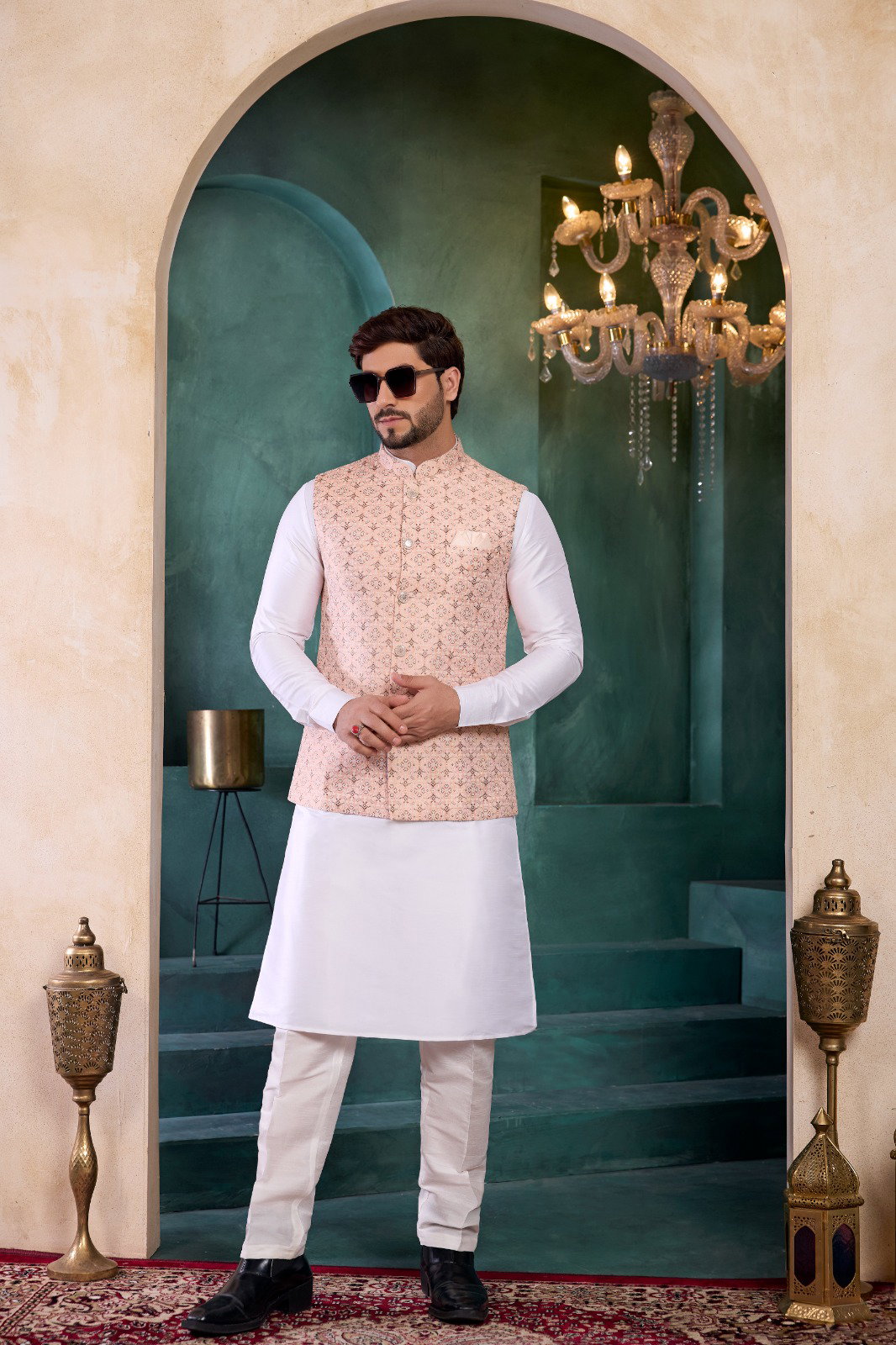  Sumi 4390 to 4396 Designer Art Banarasi Silk 3 Pcs  Kurta Jacket Set Collection