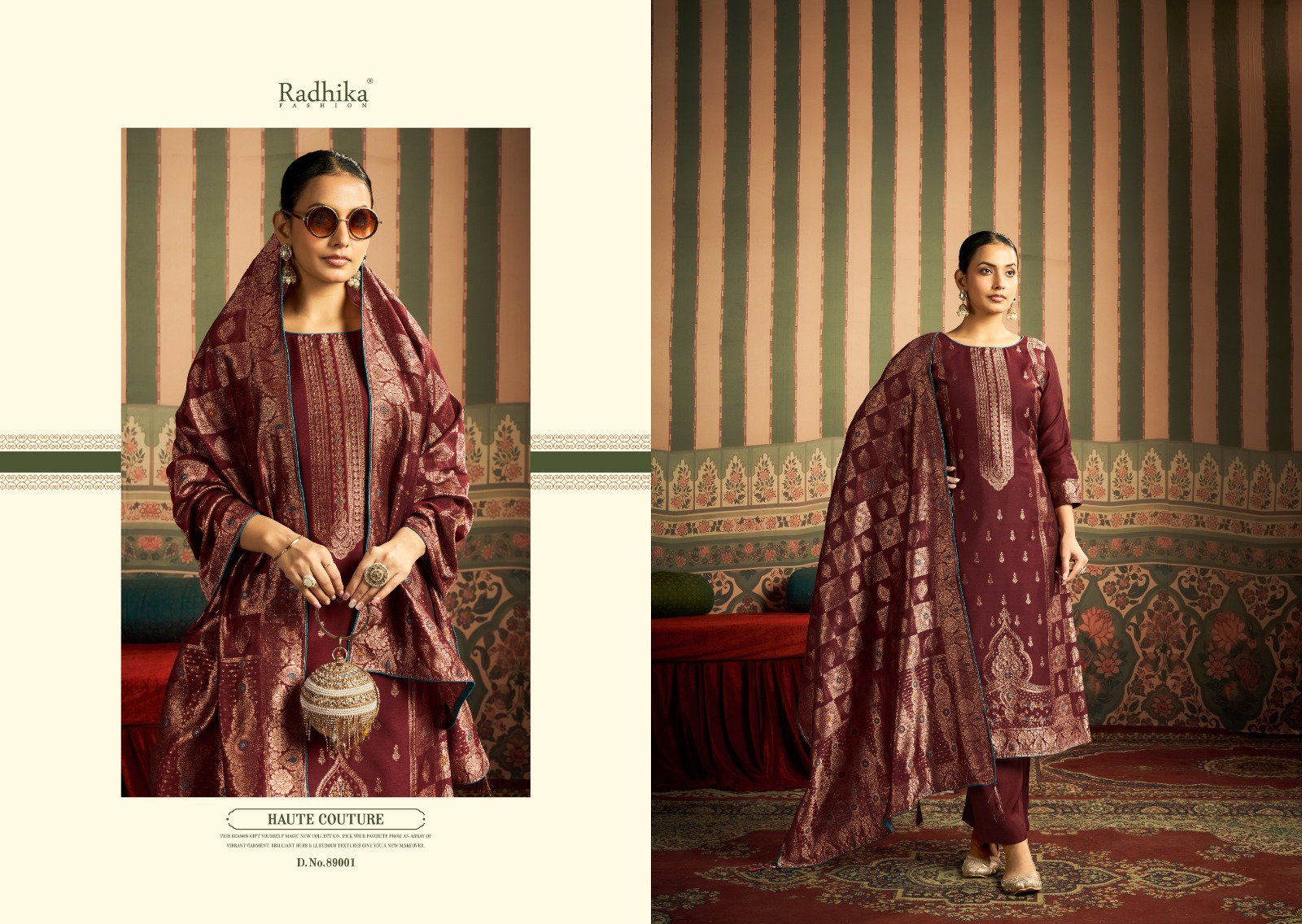 Radhika Azara Banarasi Adha Vol 9 Cotton Jacquard Work Dress Material