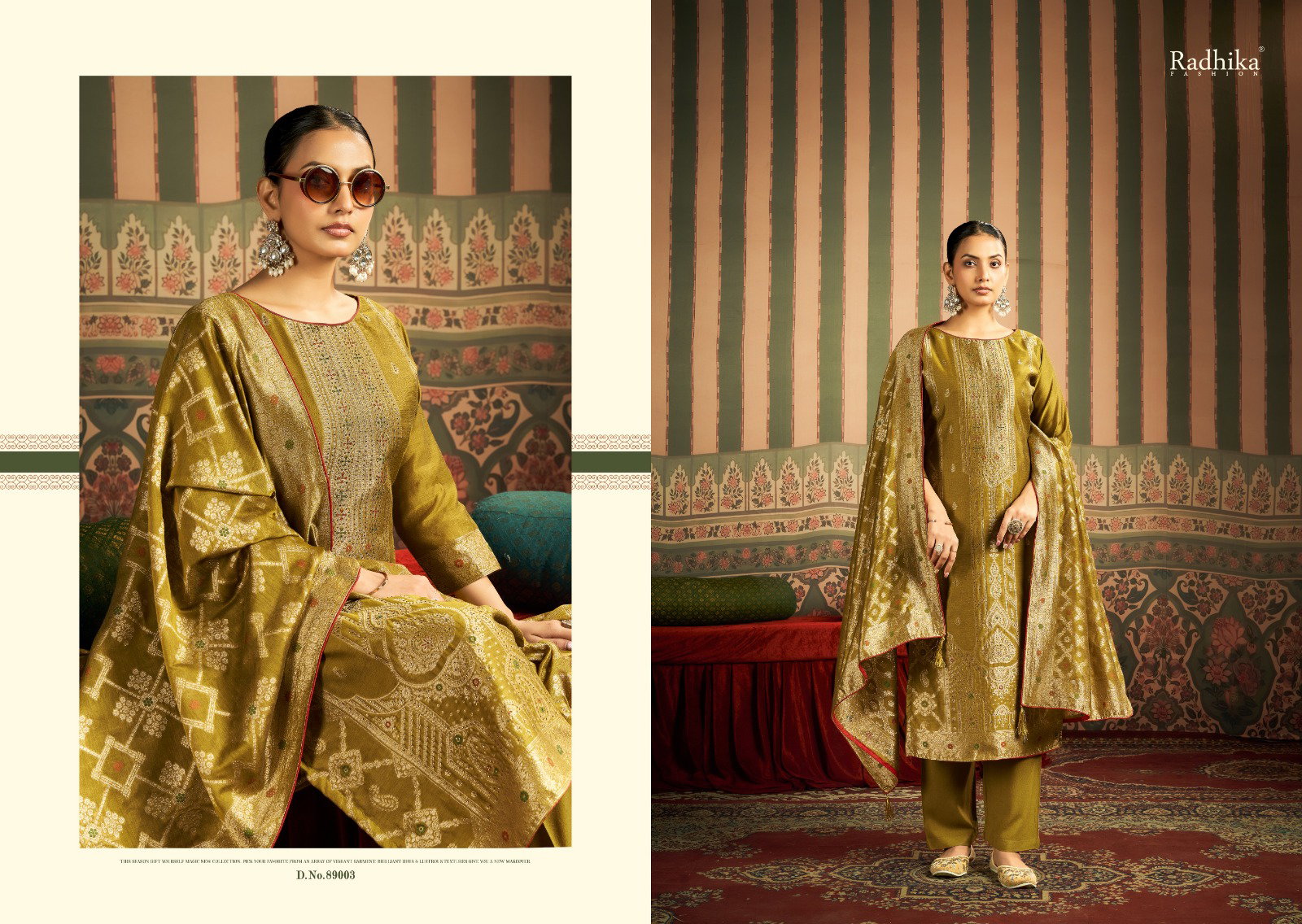 Radhika Azara Banarasi Adha Vol 9 Cotton Jacquard Work Dress Material