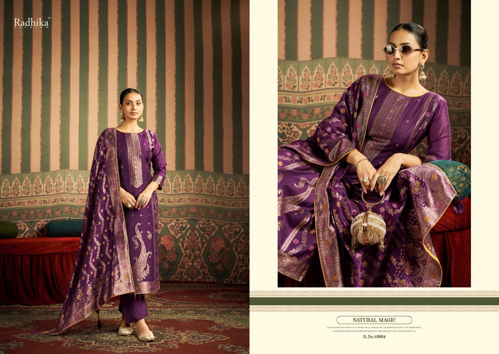 Radhika Azara Banarasi Adha Vol 9 Cotton Jacquard Work Dress Material