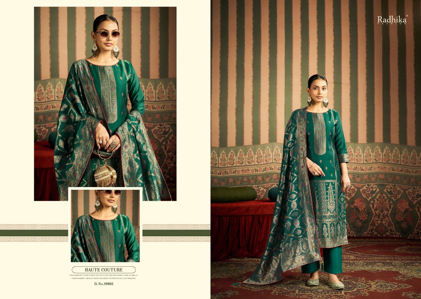 Radhika Azara Banarasi Adha Vol 9 Cotton Jacquard Work Dress Material