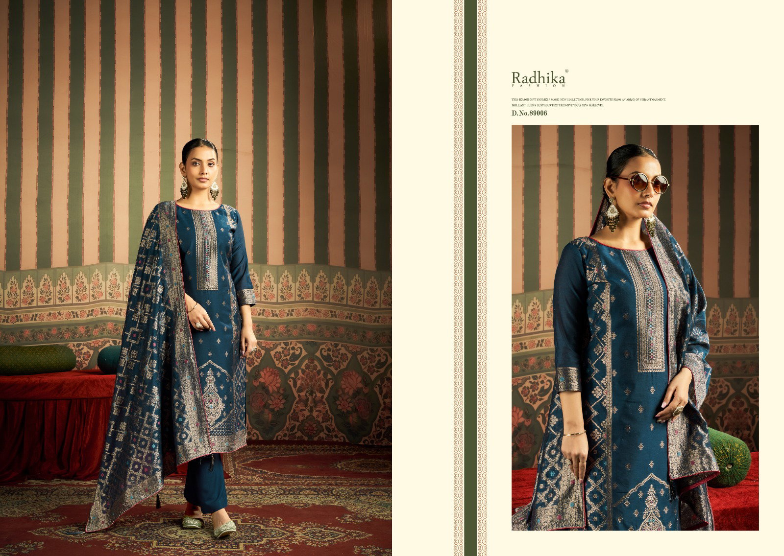 Radhika Azara Banarasi Adha Vol 9 Cotton Jacquard Work Dress Material