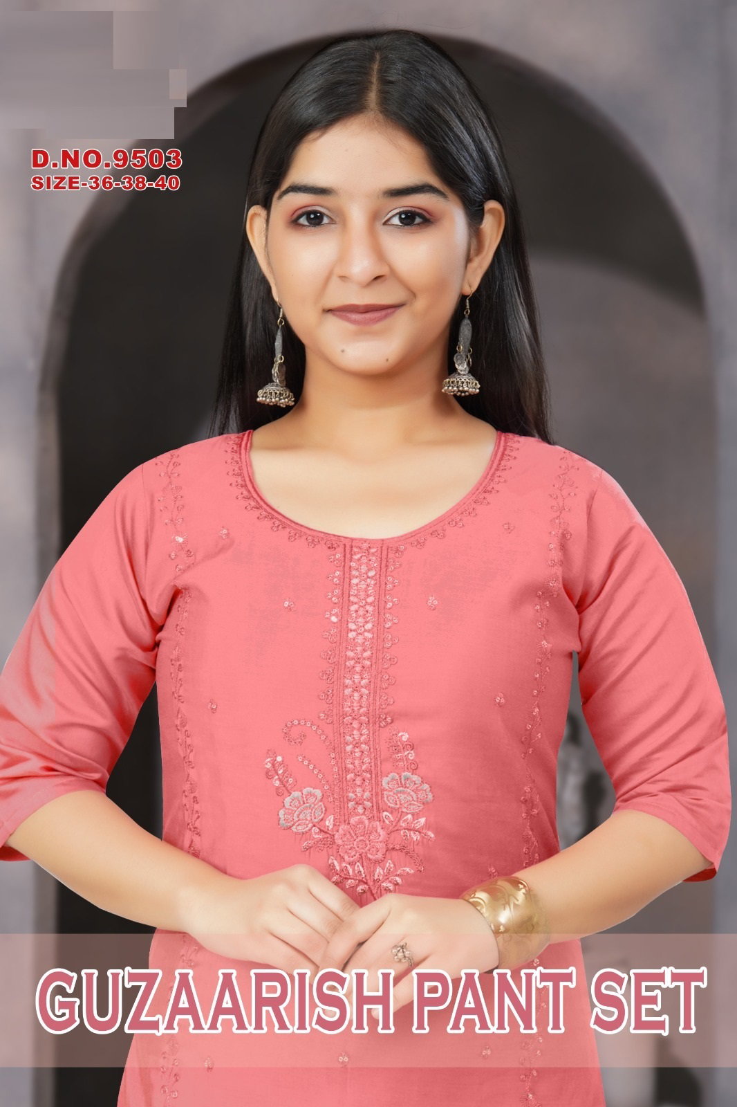 Guzaarish Pant Set 9503 Roman Silk kurti And Bottom Dupatta Collection