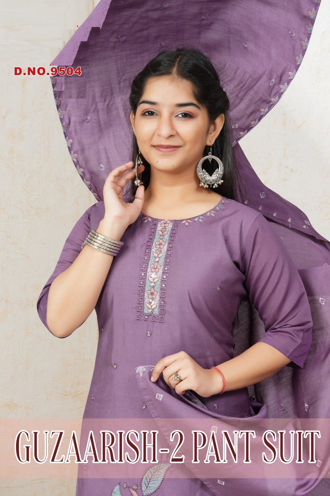 Guzaarish Vol 2 Pant Set Roman Silk kurti And Bottom Dupatta Collection