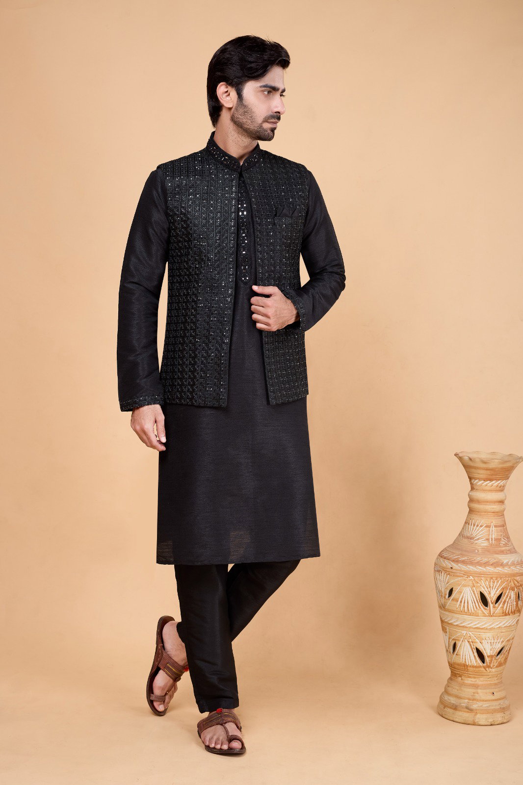  Sumi 4401 to 4407 Designer Art Banarasi Silk 3 Pcs  Kurta Jacket Set Collection