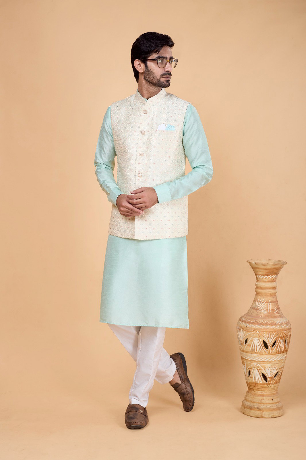 Sumi 4408 to 4412 Designer Art Banarasi Silk 3 Pcs  Kurta Jacket Set Collection