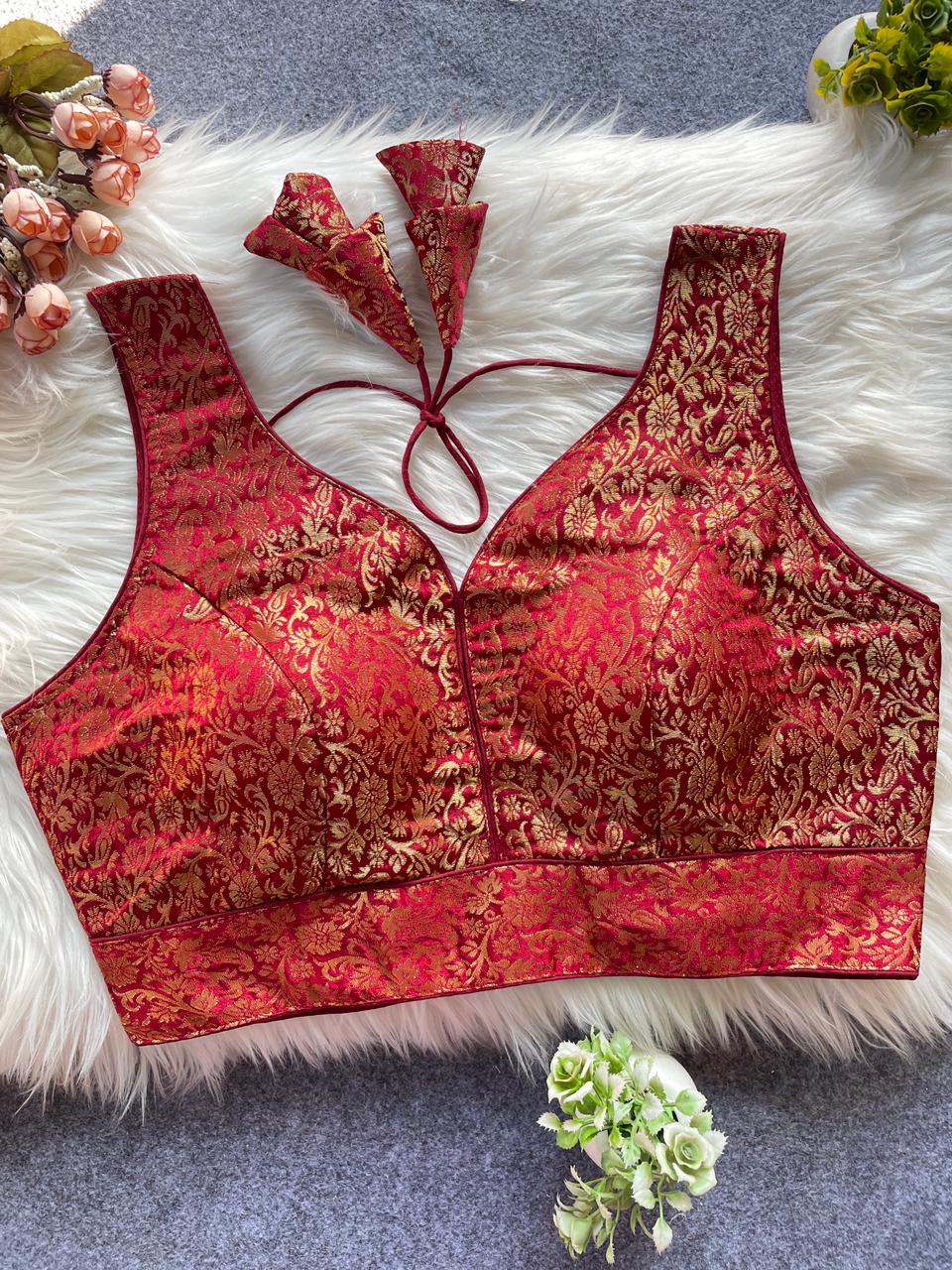 Pih Jaal Jacquard Readymade Blouse