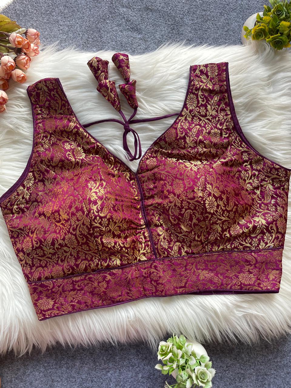 Pih Jaal Jacquard Readymade Blouse