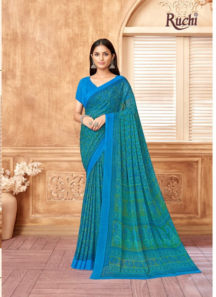 Ruchi Star Chiffon 178 Chiffon Printed Casual Wear Saree Collection