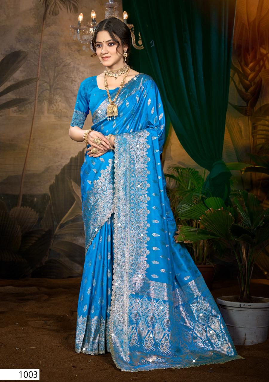 Saroj Tina Silk Saroski Vol 1 Silk Saroski Worked Fancy Saree Collection