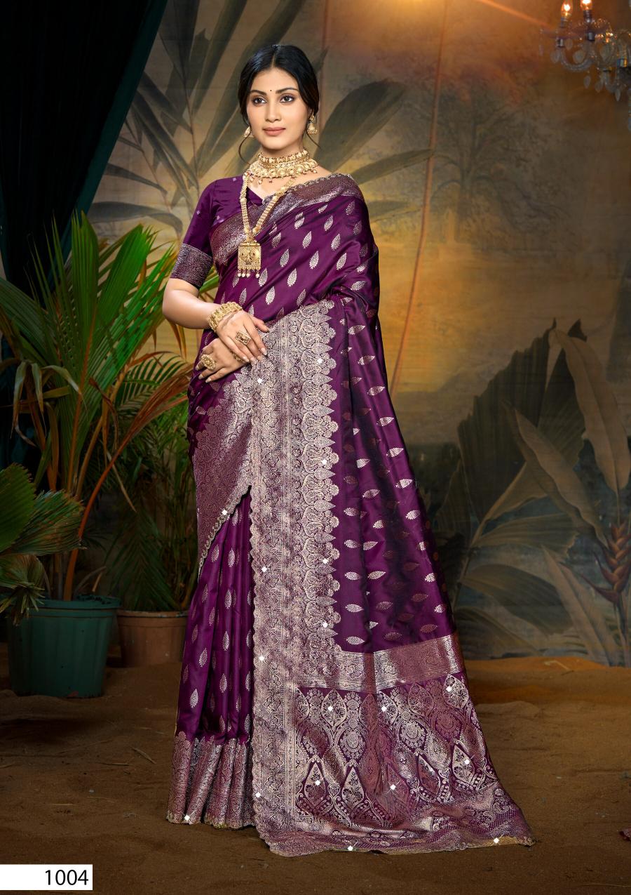 Saroj Tina Silk Saroski Vol 1 Silk Saroski Worked Fancy Saree Collection