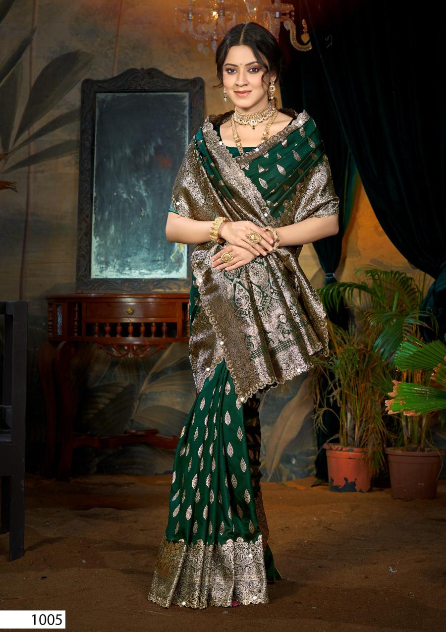 Saroj Tina Silk Saroski Vol 1 Silk Saroski Worked Fancy Saree Collection