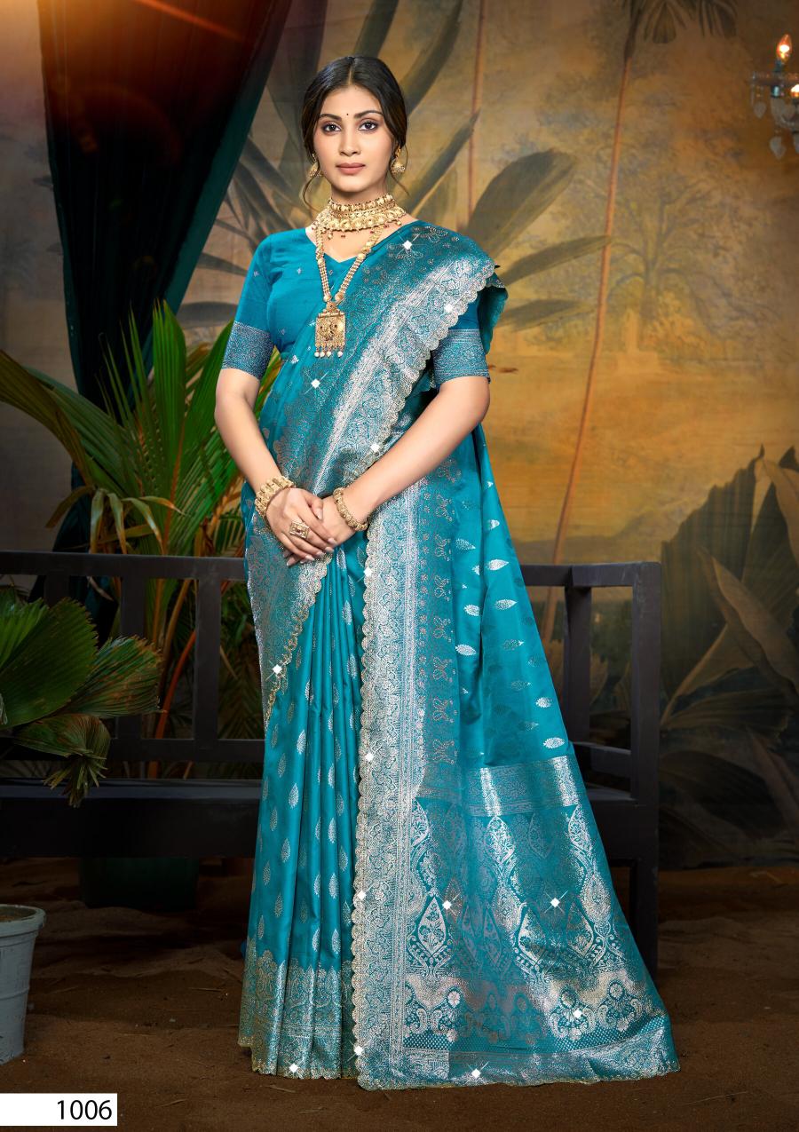 Saroj Tina Silk Saroski Vol 1 Silk Saroski Worked Fancy Saree Collection