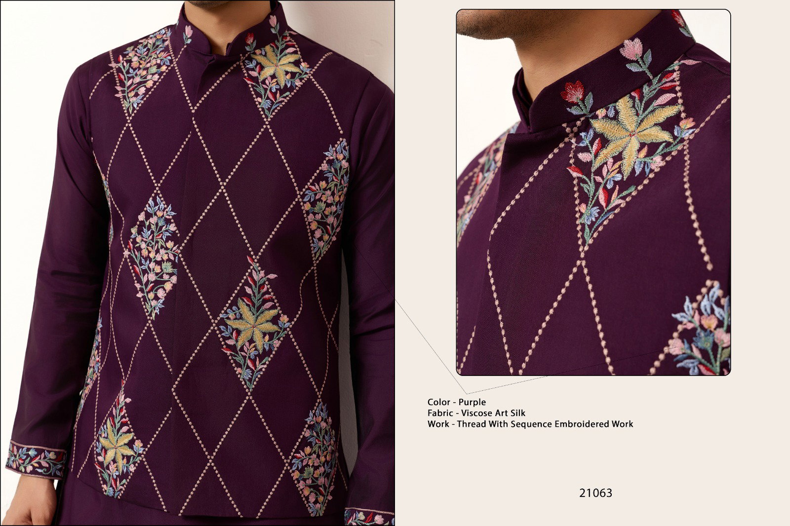 Shubhvastra Royal Rivaaj Koti Viscose Art Silk Kurta Pant And Koti Collection