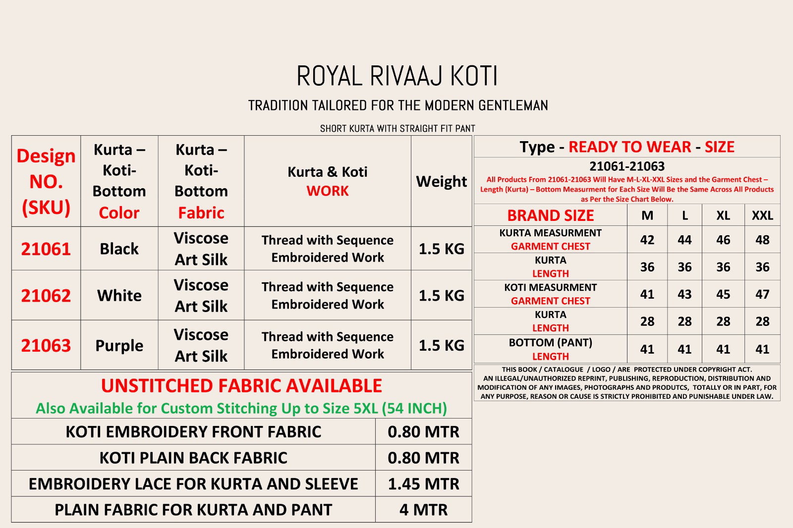 Shubhvastra Royal Rivaaj Koti Viscose Art Silk Kurta Pant And Koti Collection