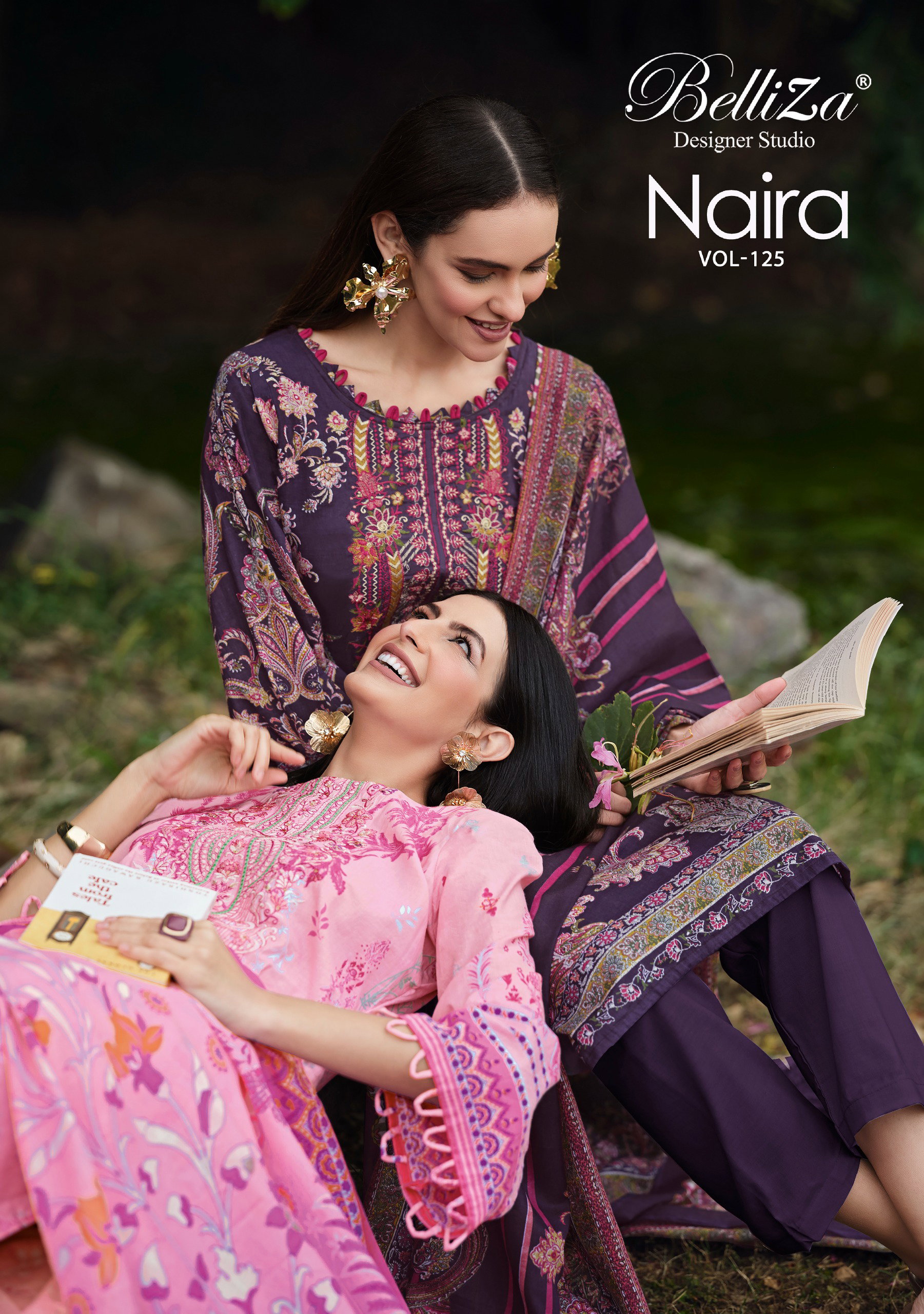 Belliza Naira Vol 125 Cotton Digital Prints Embroidery Dress Material