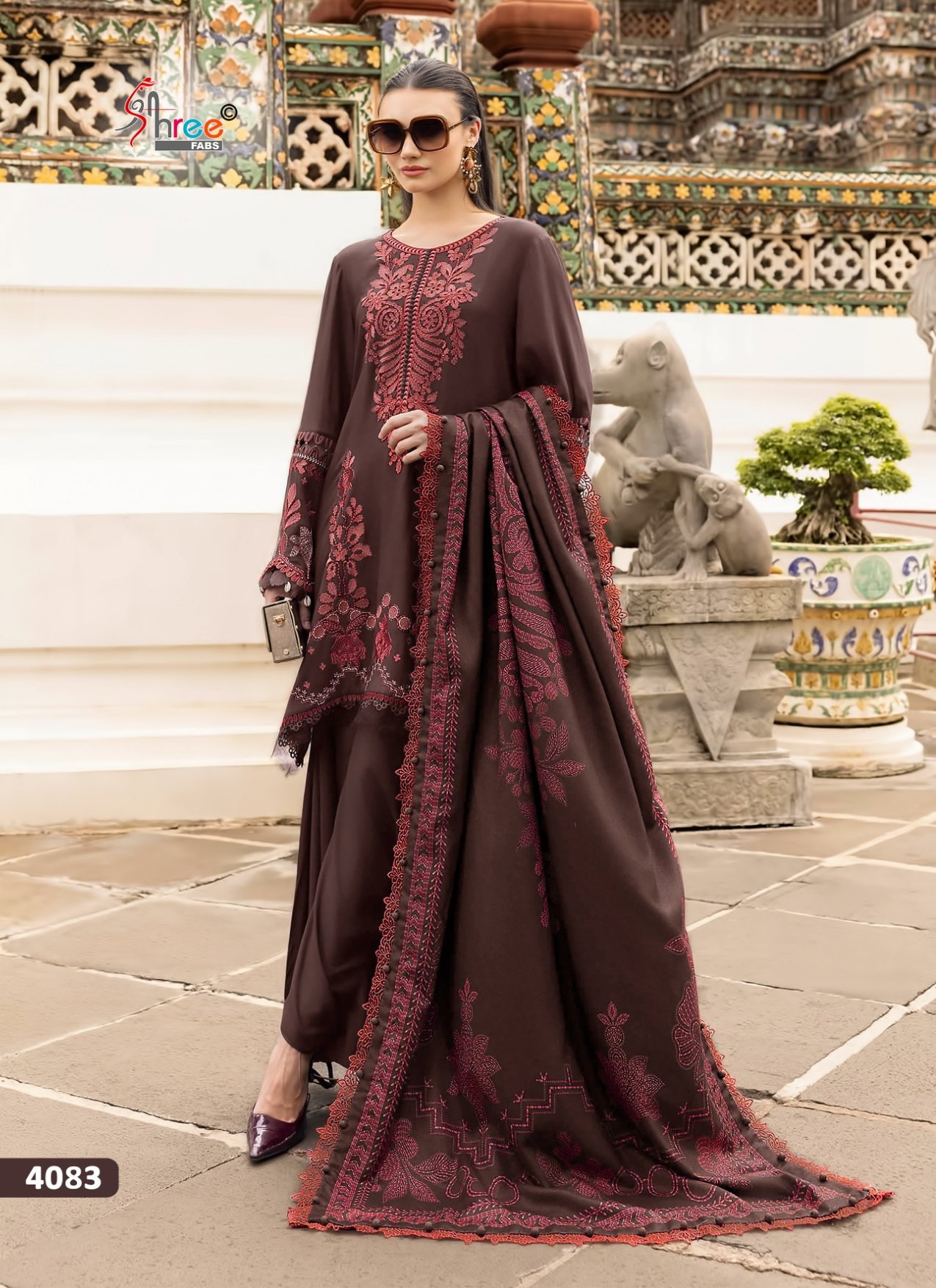 Shree Maria B Exclusive Collection Vol 14 Cotton Dupatta Pakistani Salwar Kameez