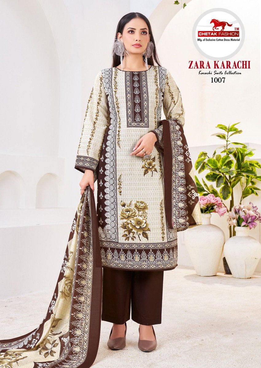 Chetak Zara Karachi Vol 1 Cotton Printed Karachi Dress Material Collection