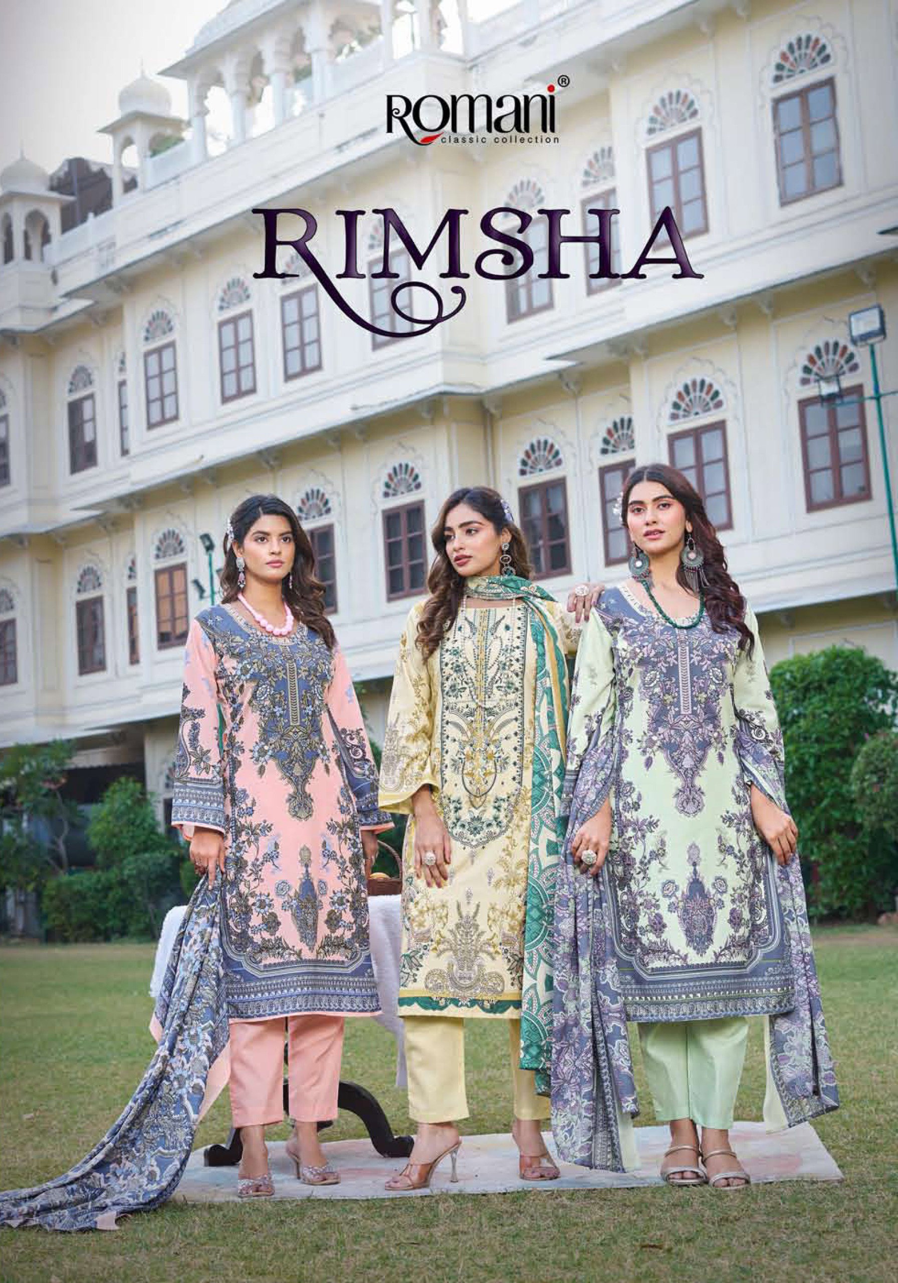 Romani Rimsha Cotton Digital Printed Dress Material Collection