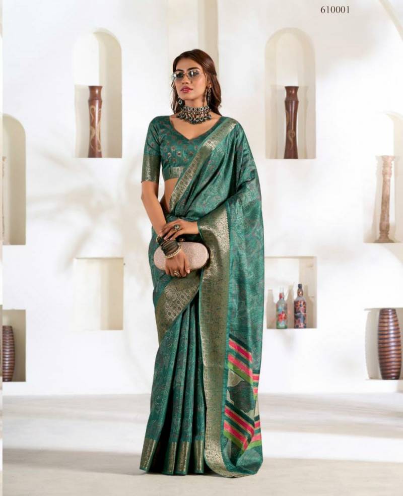 Rajpath Violet Silk Soft Printed Fancy Saree Collection