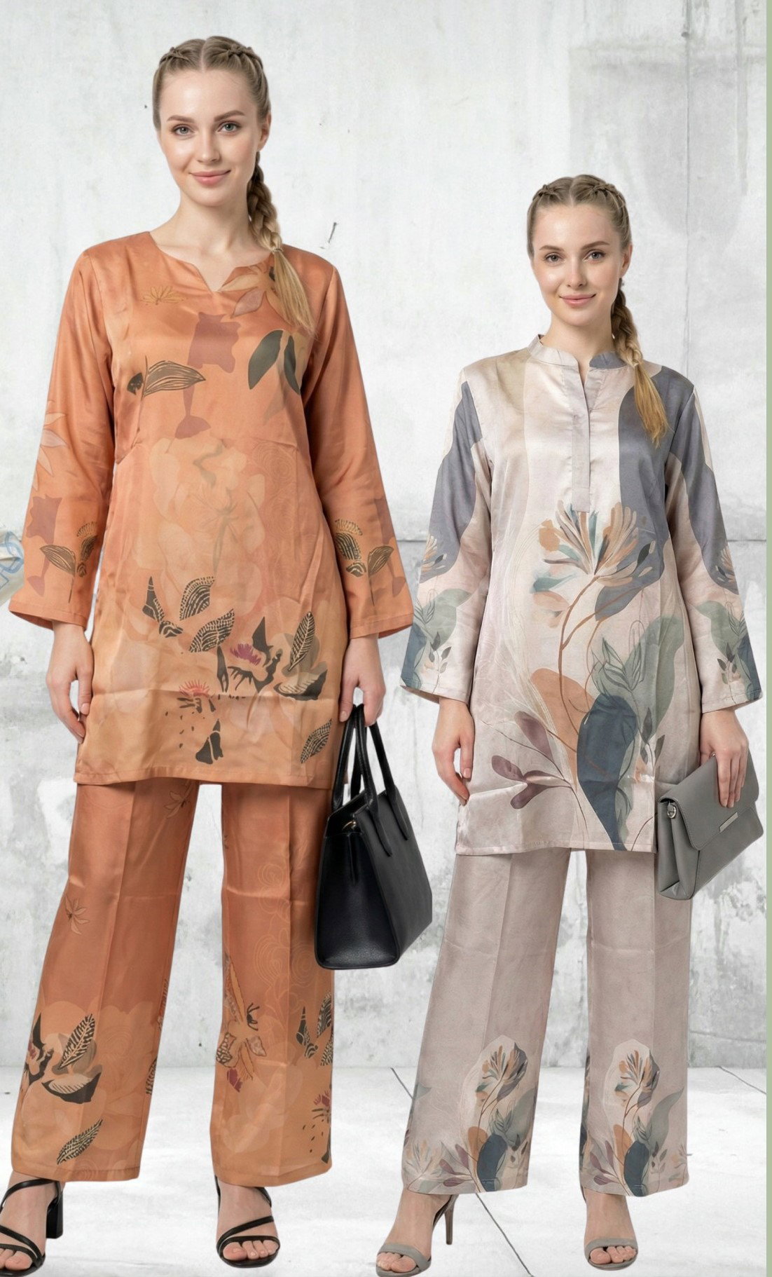 Jisha Kaftan Modern Co Ord Set Vol 3 Japan Satin Fancy Co Ord Set