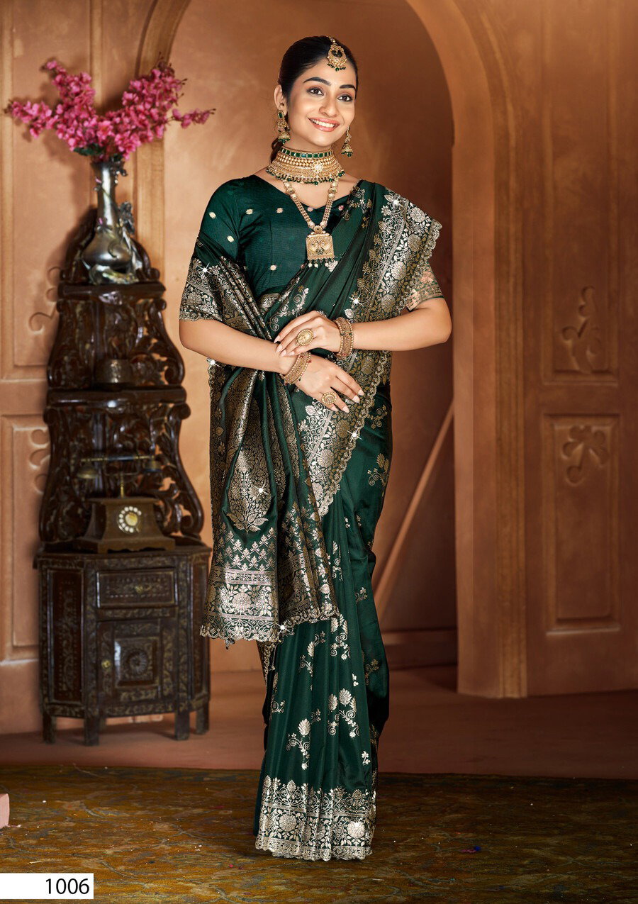 Saroj Tina Silk Saroski Vol 4 Pure Silk Saroski Worked Wedding Wear Saree