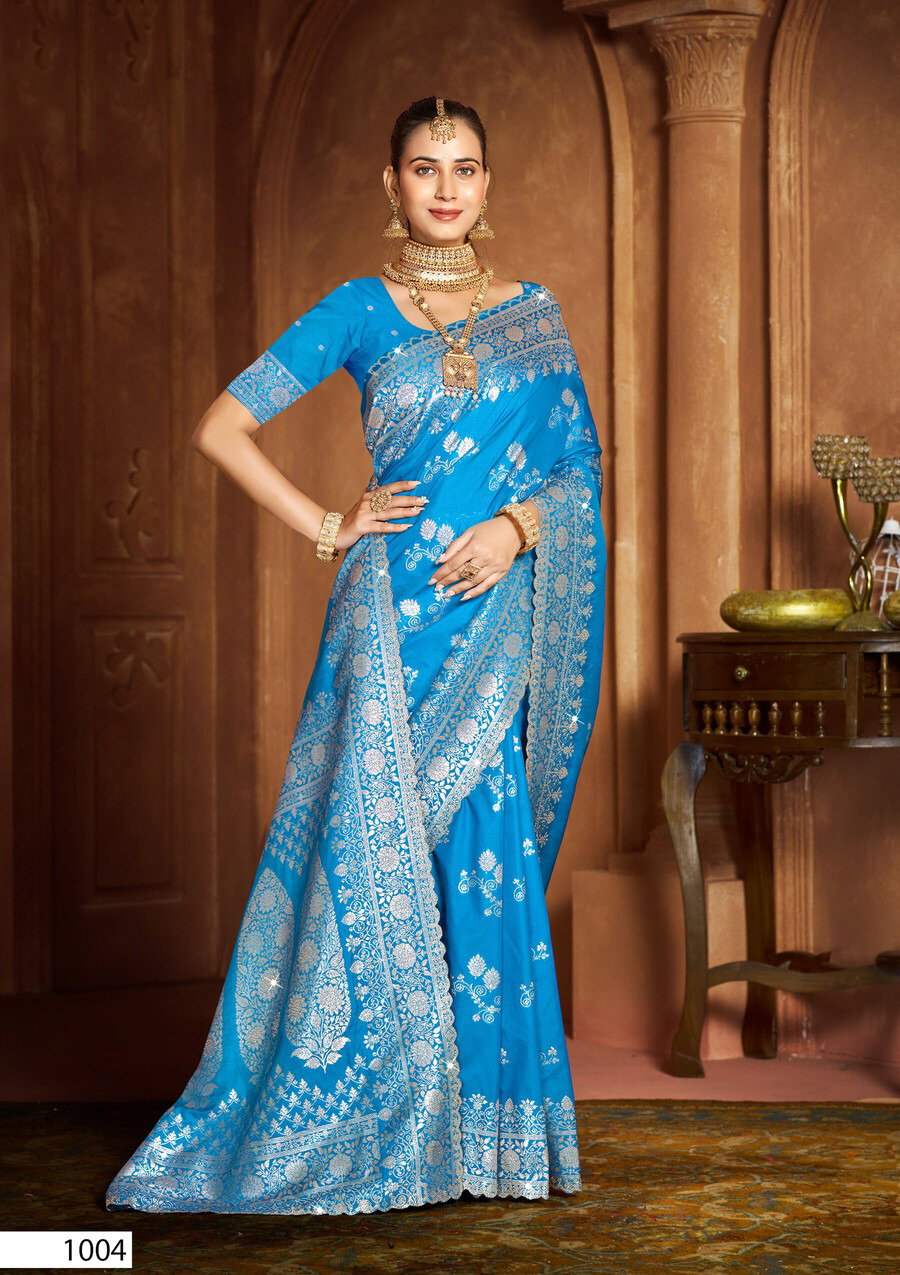 Saroj Tina Silk Saroski Vol 4 Pure Silk Saroski Worked Wedding Wear Saree