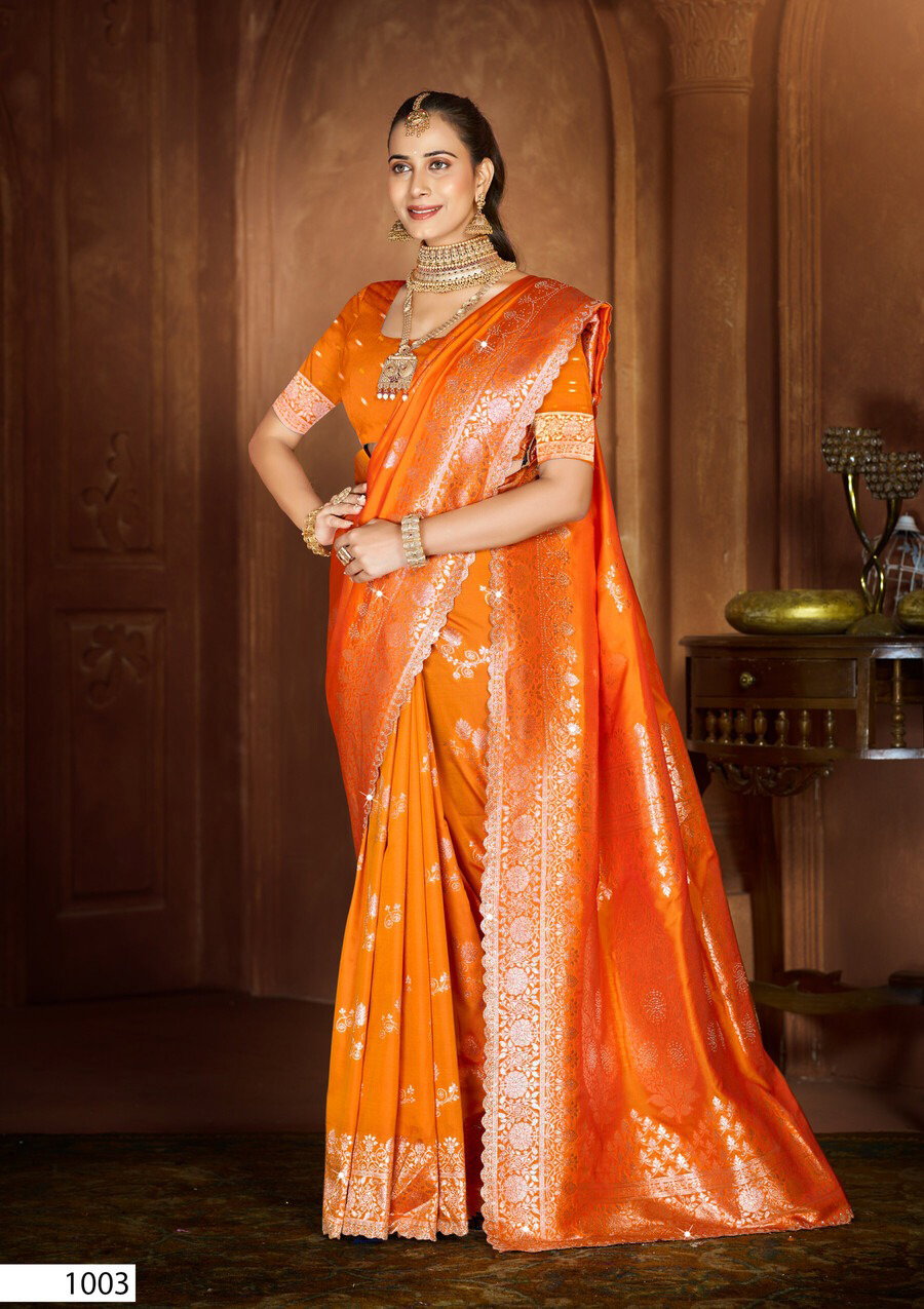 Saroj Tina Silk Saroski Vol 4 Pure Silk Saroski Worked Wedding Wear Saree