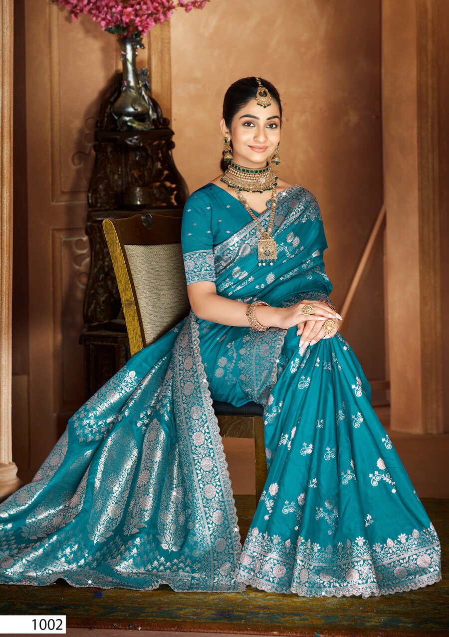 Saroj Tina Silk Saroski Vol 4 Pure Silk Saroski Worked Wedding Wear Saree
