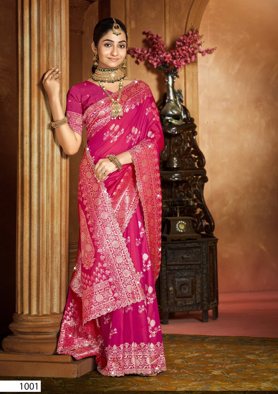 Saroj Tina Silk Saroski Vol 4 Pure Silk Saroski Worked Wedding Wear Saree