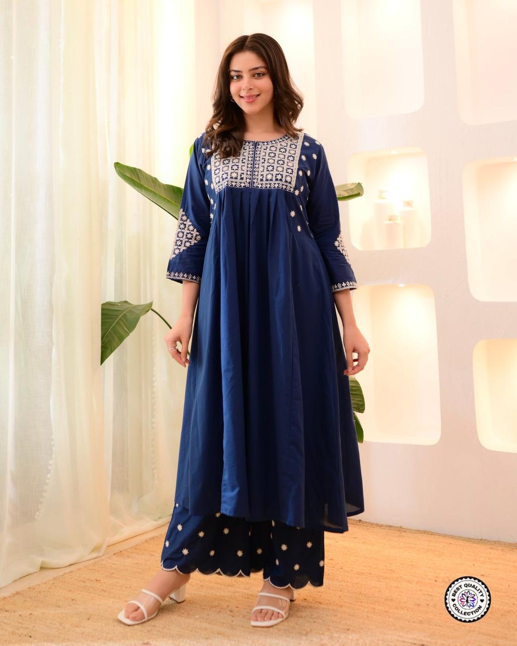 Lekha KL 134 Viscose Rayon Embroidery Kurti With Bottom