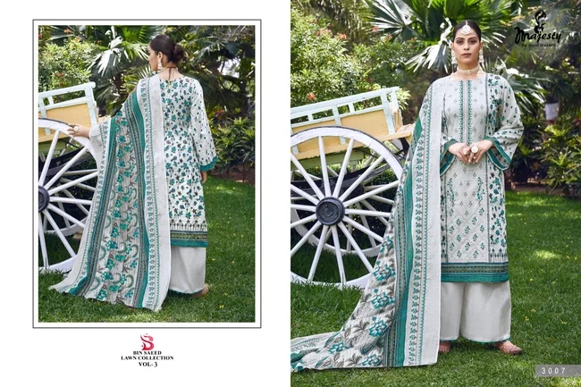 Majesty Bin Saeed Lawn Collection Vol 3 Chiffon Dupatta Pakistani Suits