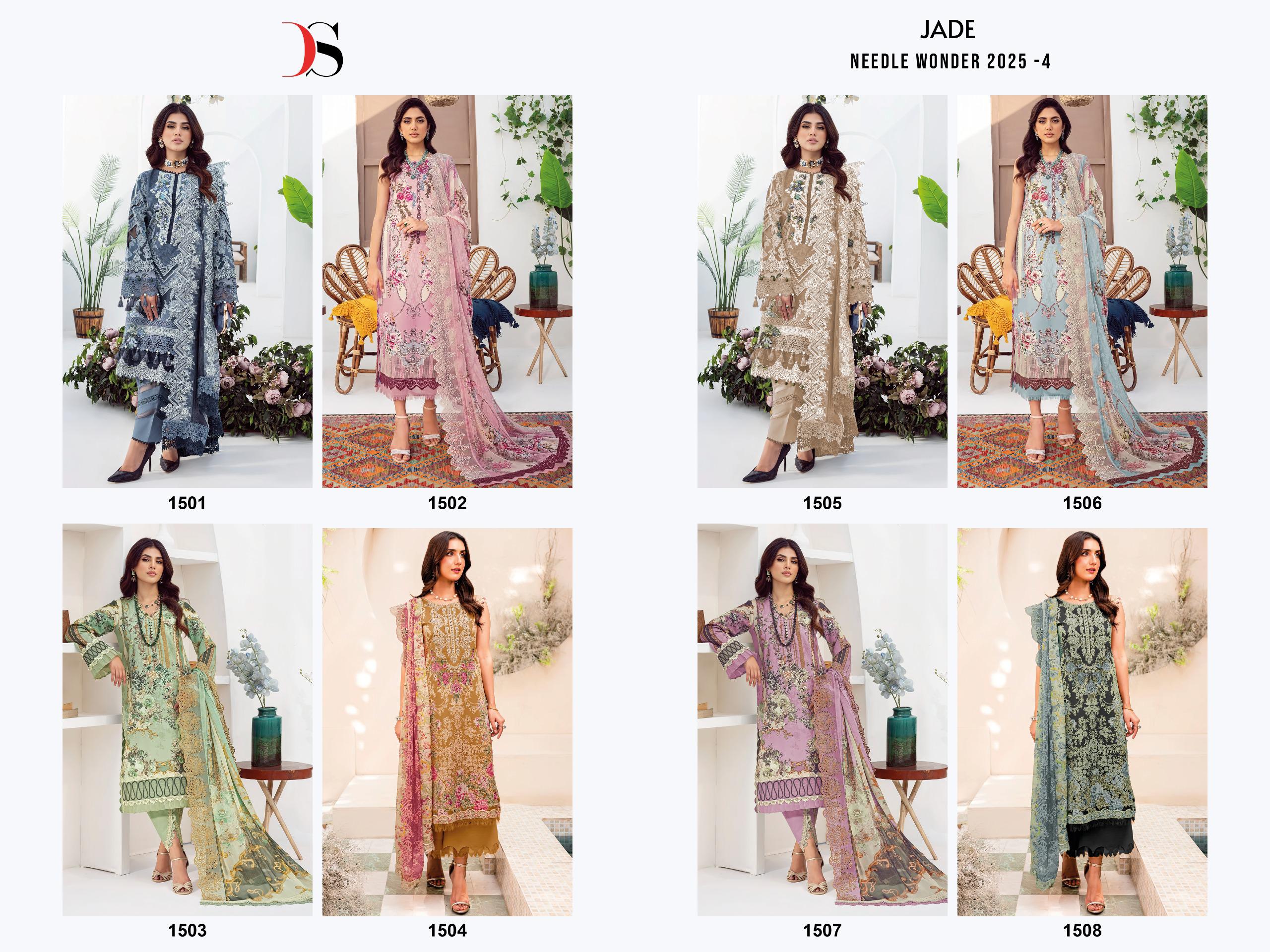 Deepsy Jade Needle Wonder 2025 Vol 4 Chiffon Dupatta Pakistani Salwar Kameez