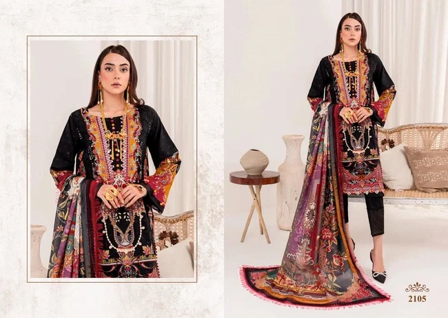 Majesty Cotton Quine Cotton Dupatta Pakistani Suit Collection