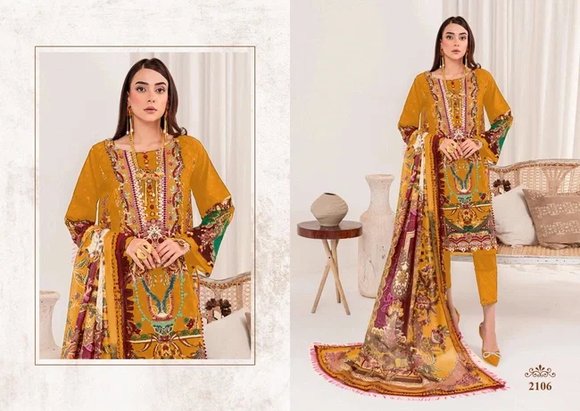 Majesty Cotton Quine Cotton Dupatta Pakistani Suit Collection
