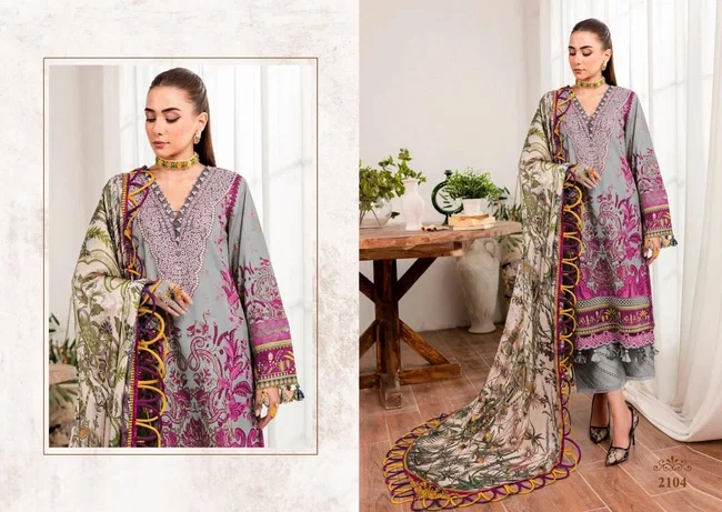 Majesty Cotton Quine Cotton Dupatta Pakistani Suit Collection