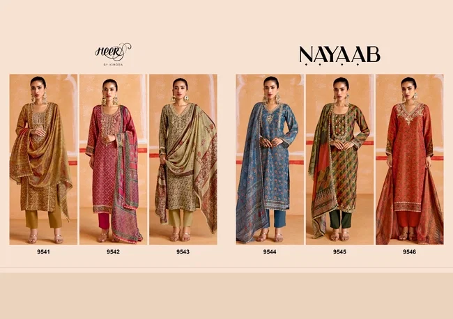 Kimora Nayaab Pure Muslin Soft Banarasi Zari and Pitta Work Designer Dress Material