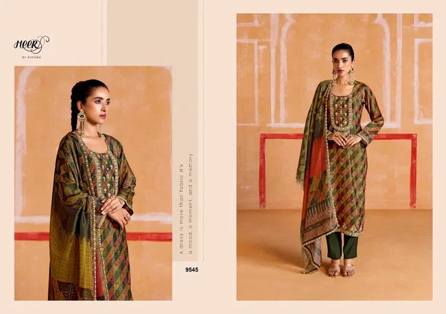 Kimora Nayaab Pure Muslin Soft Banarasi Zari and Pitta Work Designer Dress Material