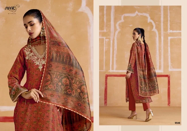 Kimora Nayaab Pure Muslin Soft Banarasi Zari and Pitta Work Designer Dress Material