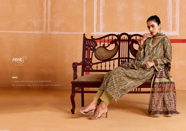 Kimora Nayaab Pure Muslin Soft Banarasi Zari and Pitta Work Designer Dress Material