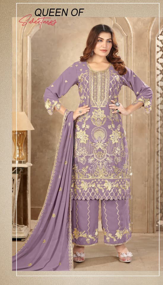 Majesty M 1105 To 1108 Faux Georgette Embroidery Pakistani Salwar Kameez