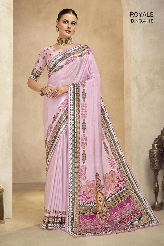 SJ Royal Crepe with Digital Print Designer Saree
