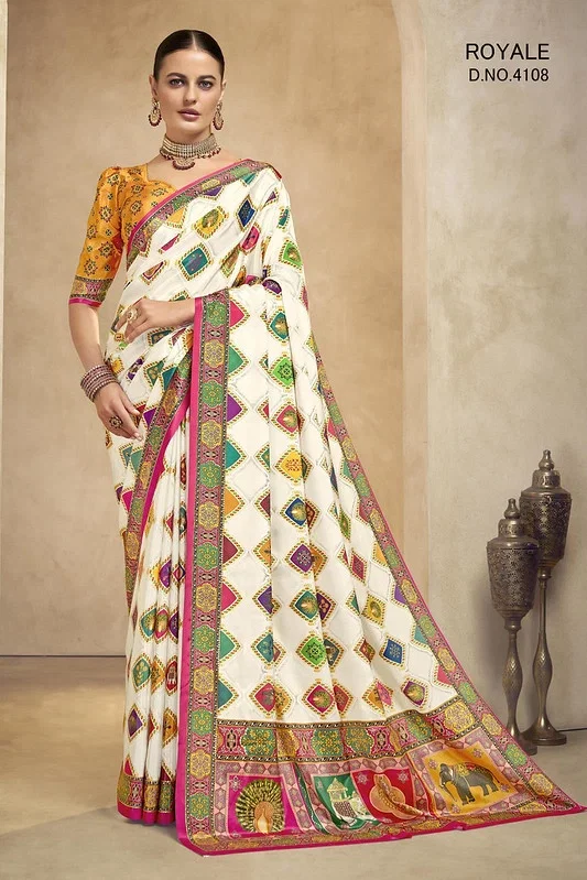 SJ Royal Crepe with Digital Print Designer Saree
