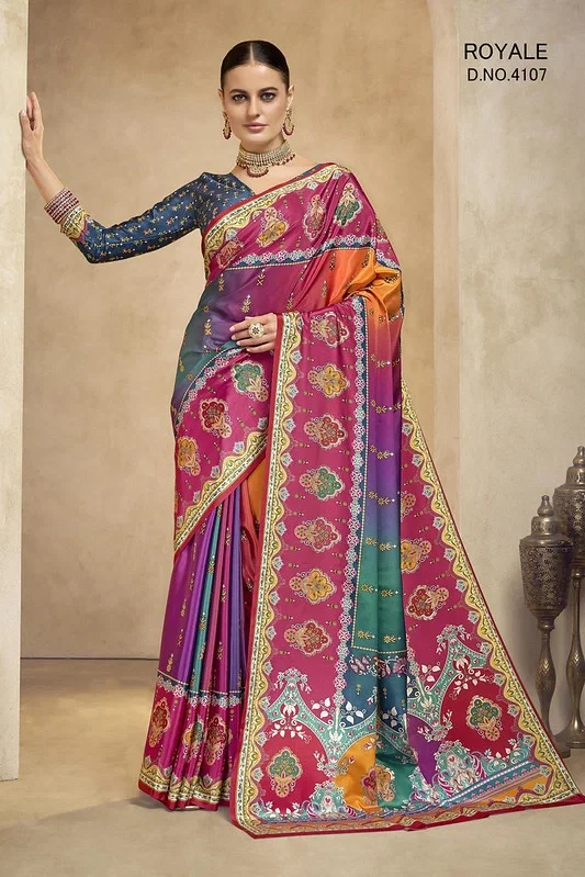 SJ Royal Crepe with Digital Print Designer Saree