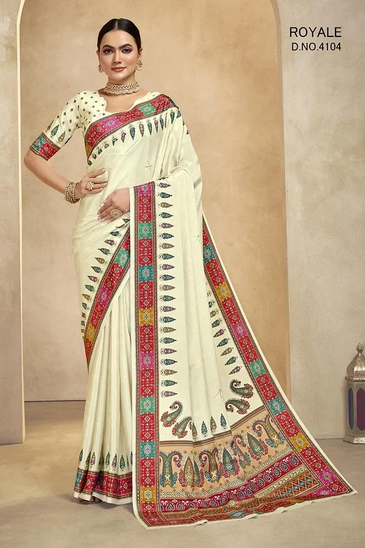 SJ Royal Crepe with Digital Print Designer Saree