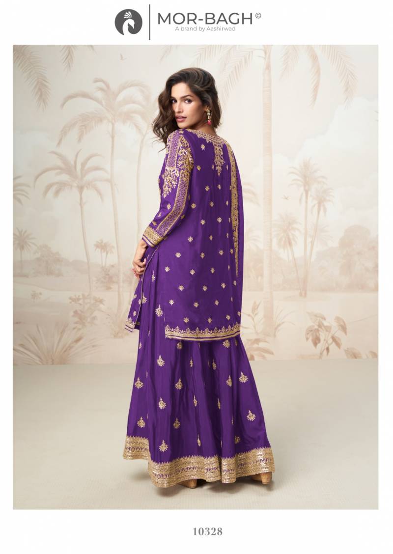 Aashirwad Mor Bagh Mumtaz Chinon Silk Salwar Kameez