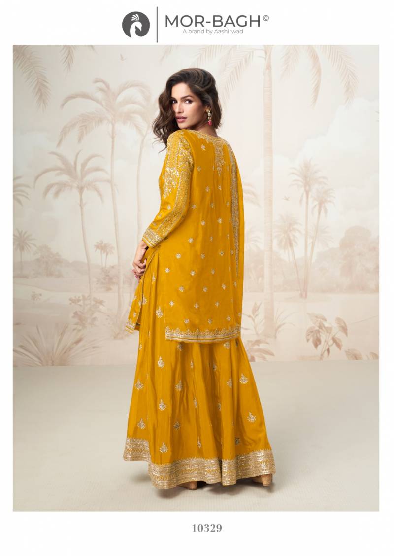 Aashirwad Mor Bagh Mumtaz Chinon Silk Salwar Kameez