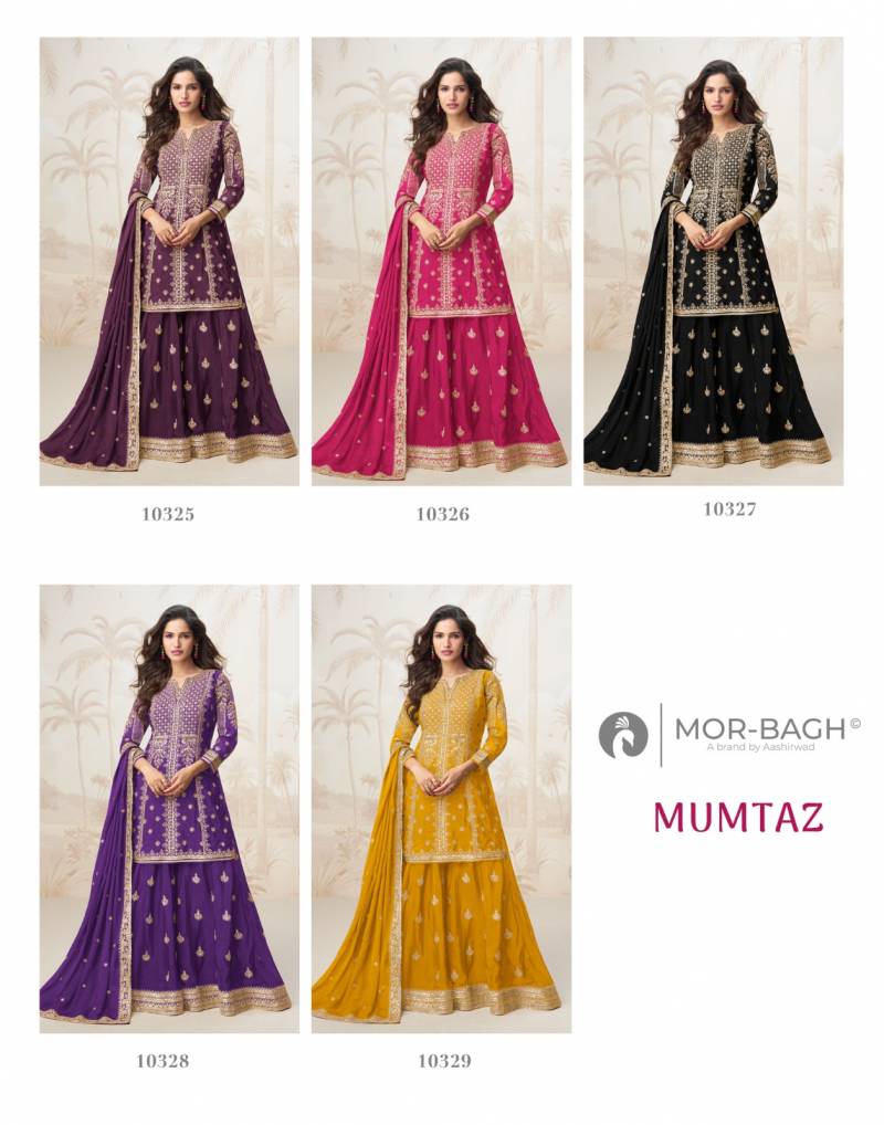 Aashirwad Mor Bagh Mumtaz Chinon Silk Salwar Kameez