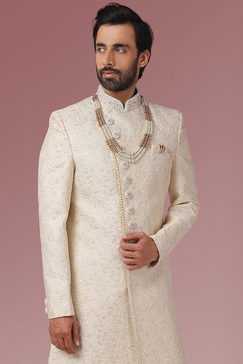 Sumi 1101 to 1106 Designer Art Emroided Banarasi Silk Sherwani and Indo western Collection